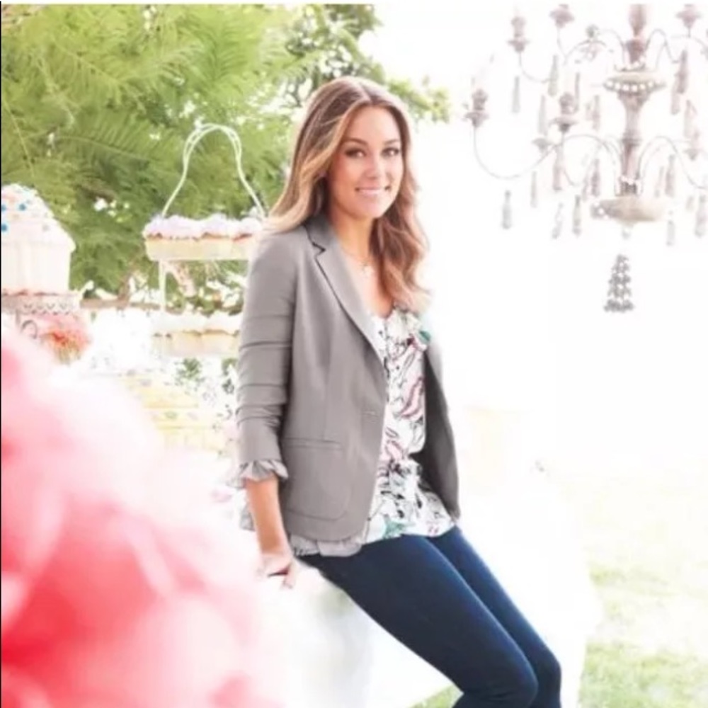 Lauren Conrad High Tea Ruffle Trim Blazer Sz 2